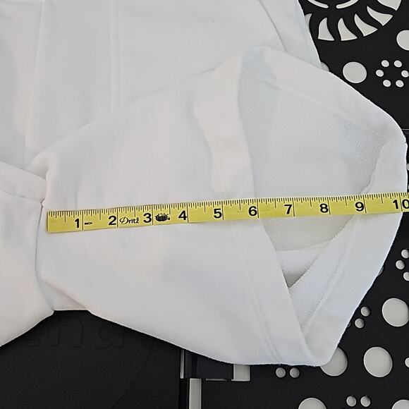 Lands' End Serious Sweats French Terry Knit in White | Women's Small 6-8 - Picture 11 of 13